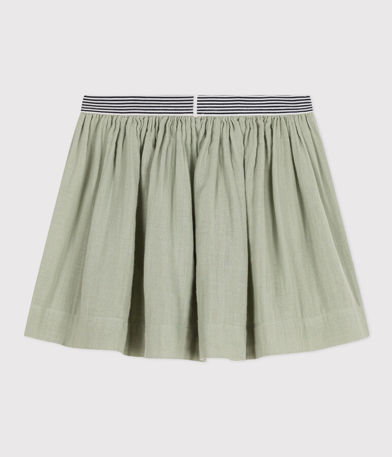 Jupe en gaze de coton enfant fille vert