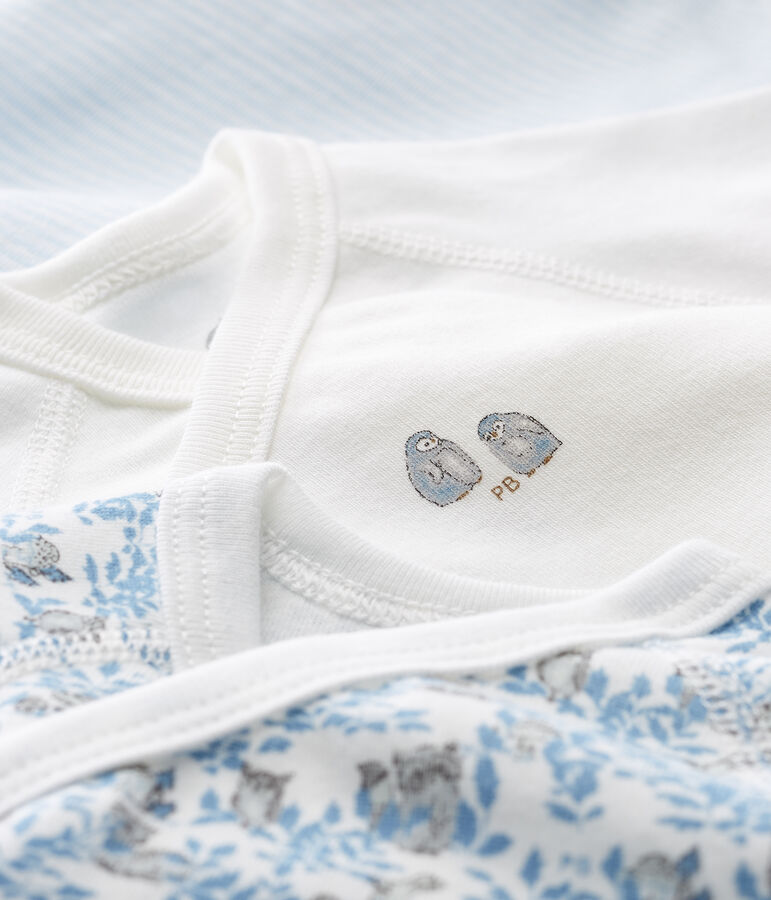 Trio de bodies naissance manches courtes b&eacute;b&eacute; multicouleur