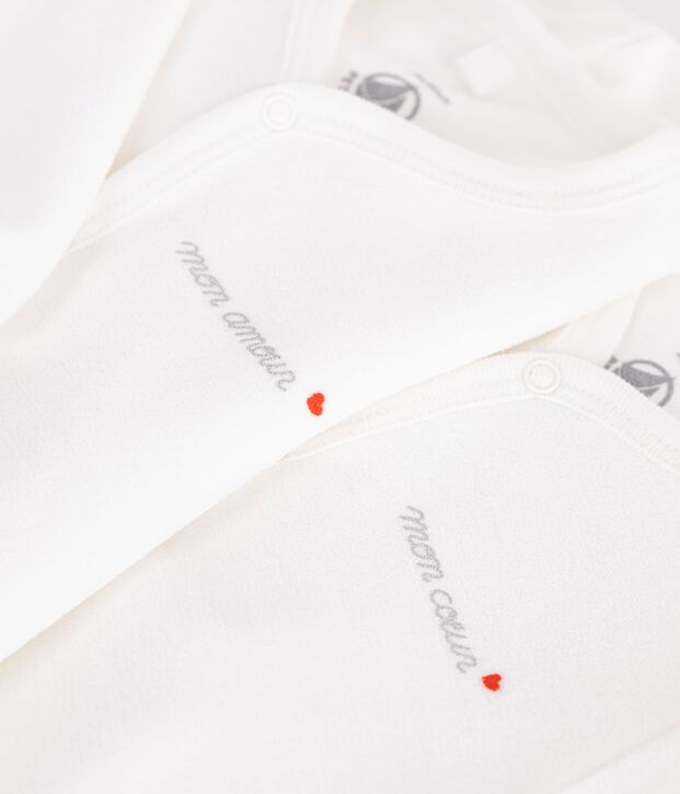 Setje babypyjama's van effen velours multicouleur