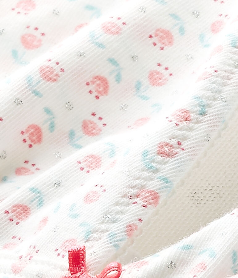 Triangelbeha met dessin voor meisjes wit/multicouleur