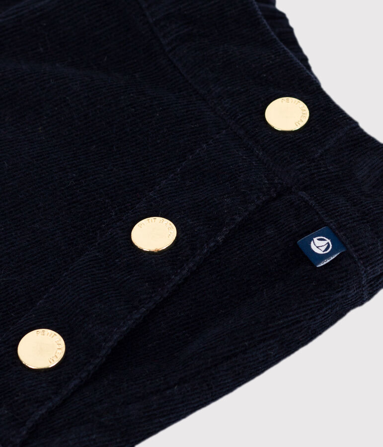 Effen fluwelen broek voor kinderen blauw SMOKING