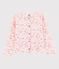 Cardigan van piqué jersey voor meisjes roze FLEUR/wit MULTICO