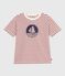 T-shirt met korte mouwen en print voor kinderen rood MILK/ AMARANTE