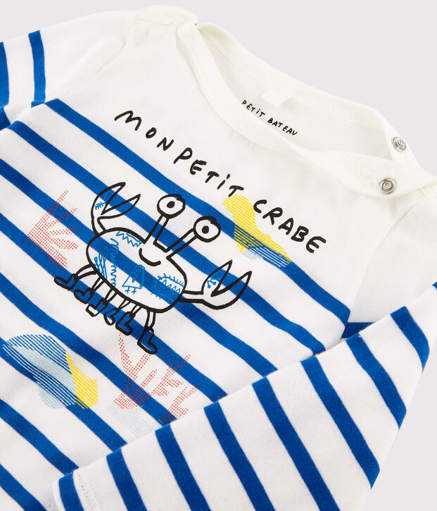 Marini&egrave;re babymeisje/jongen Serge Bloch wit/blauw