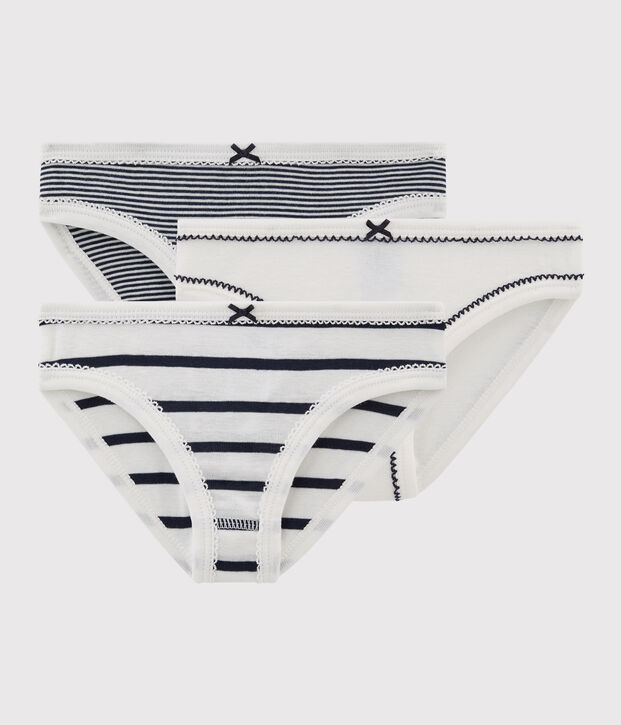 Set van 3 gestreepte meisjesonderbroeken multicouleur