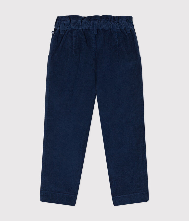 Fluwelen broek voor meisjes blauw