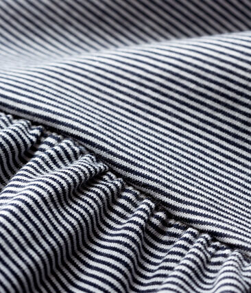 Gestreepte Jurk Met Lange Mouwen Babymeisje Petit Bateau