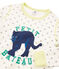 Pyjama petit garçon en tubique blanc MARSHMALLOW/gris GRIS