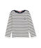 Sweat shirt beige COQUILLE/bleu ABYSSE