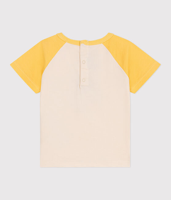 T-shirt bébé en coton à manches courtes colorblock jaune AVALANCHE/ ORGE