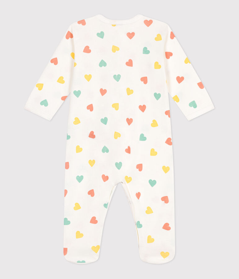 Pyjama b&eacute;b&eacute; en coton c&oelig;urs blanc/multicouleur