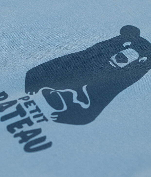 T-shirt met korte mouwen in jerseystof voor baby's blauw