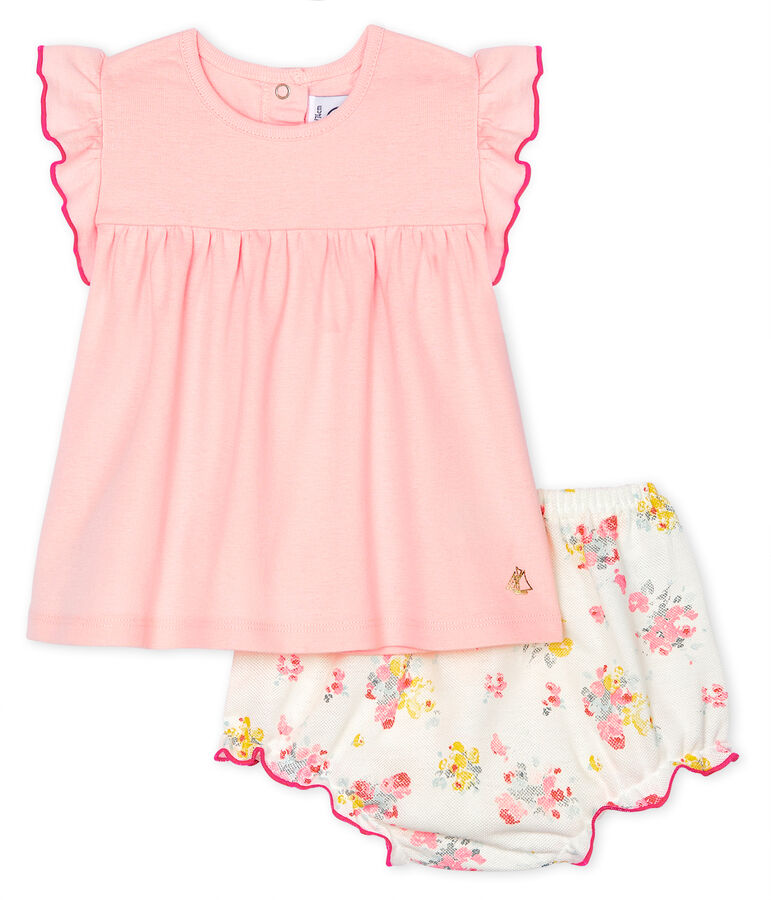 Set van 2 items babymeisje roze/multicouleur