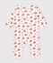 Katoenen babypyjama zonder voetjes met brandweermanprint wit/multicouleur