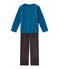 Pyjama garçon en bouclette velours gris CAPECOD/bleu CONTES/ MULTICO