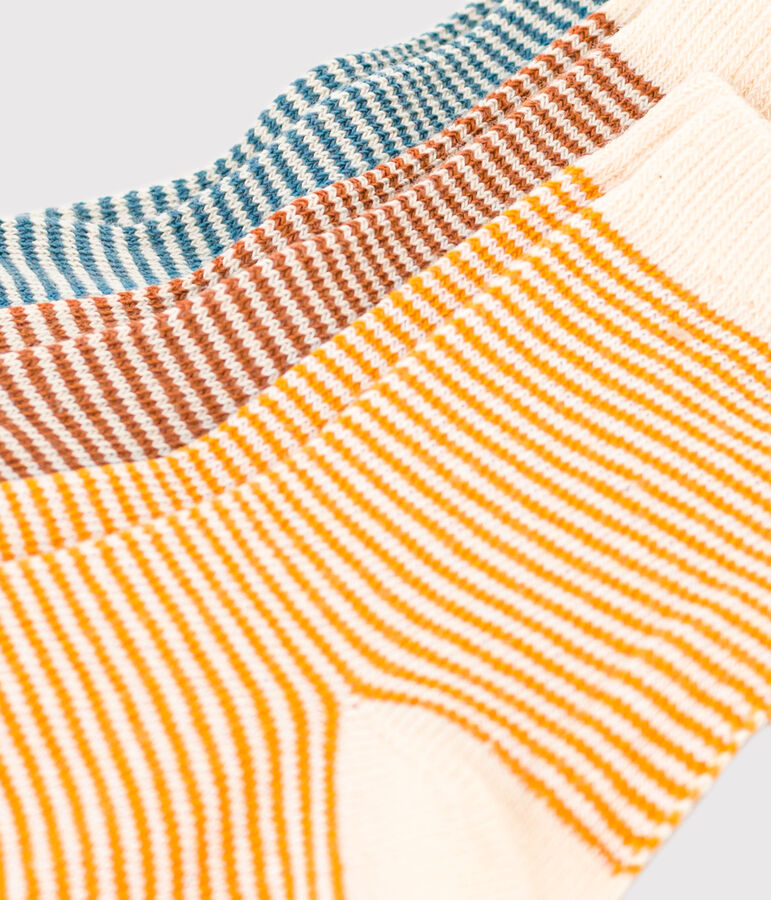 Lot de 3 paires de chaussettes milleraies b&eacute;b&eacute; multicouleur