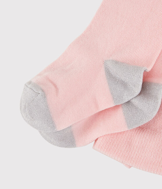 Collants en jersey enfant fille rose MINOIS/ ARGENT