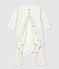 Bodyjama sans pieds  bébé en coton biologique blanc MARSHMALLOW/blanc MULTICO