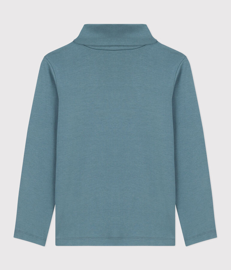 Sous-pull enfant en coton uni bleu