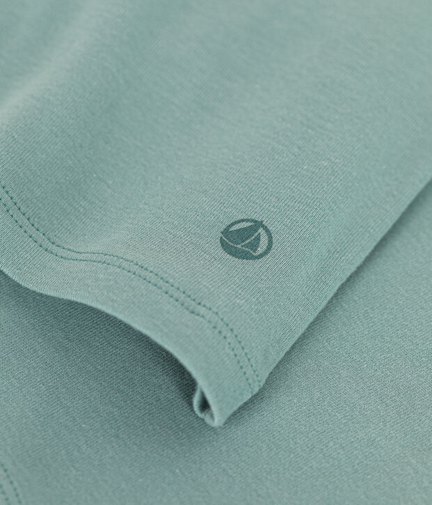 L'Iconique, T-shirt met lange mouw van effen ribstof voor dames groen