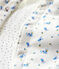 Gilet sans manches bébé en coton biologique ouatinée blanc MARSHMALLOW+BLEU