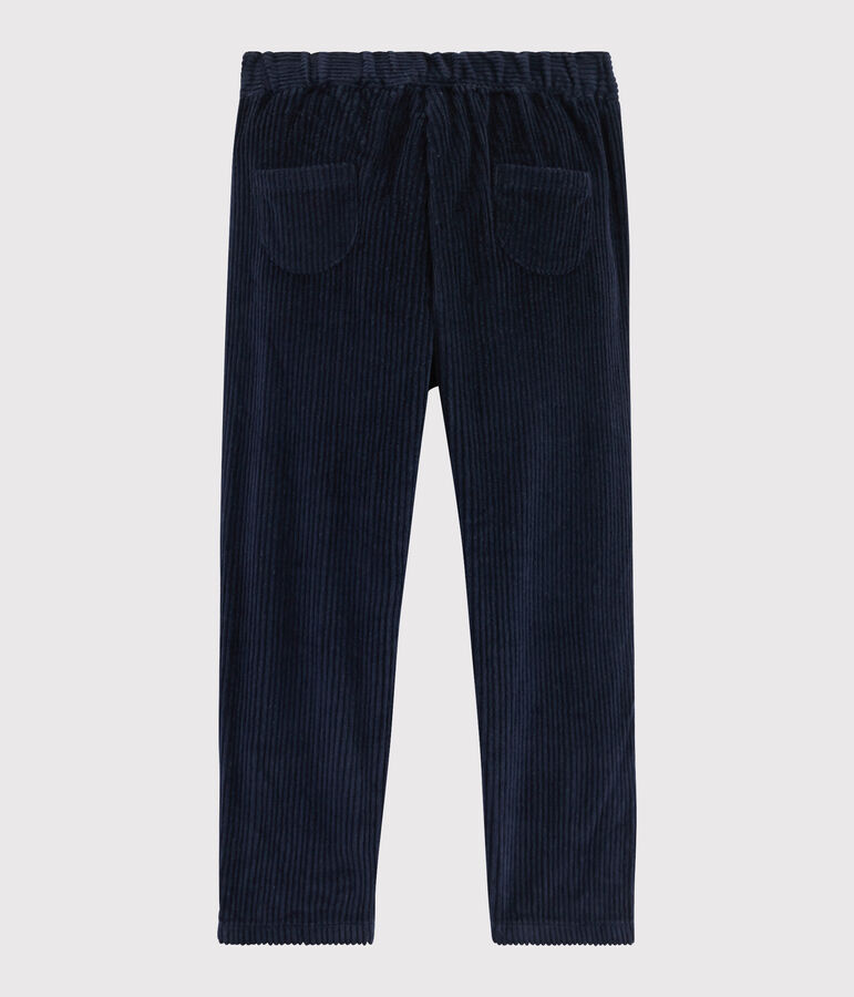 Pantalon en velours enfant fille bleu