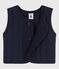 Veste bébé sans manche en tubique matelassé bleu SMOKING