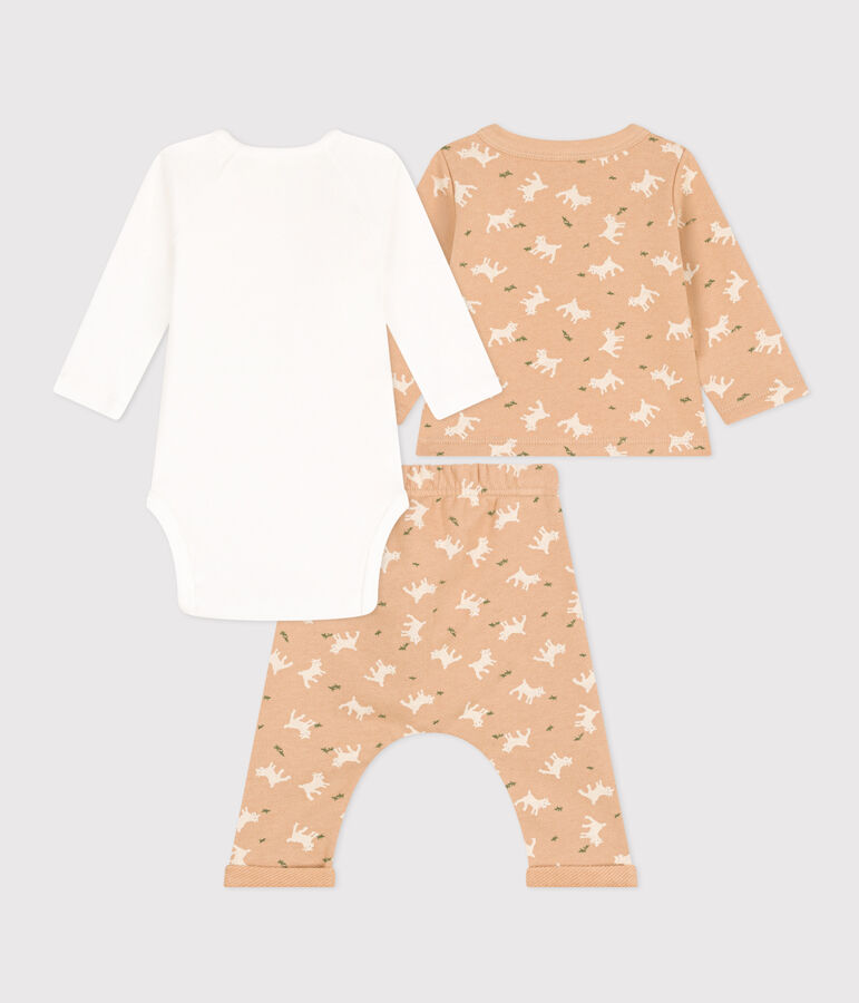 Set met print van molton voor baby's beige/multicouleur