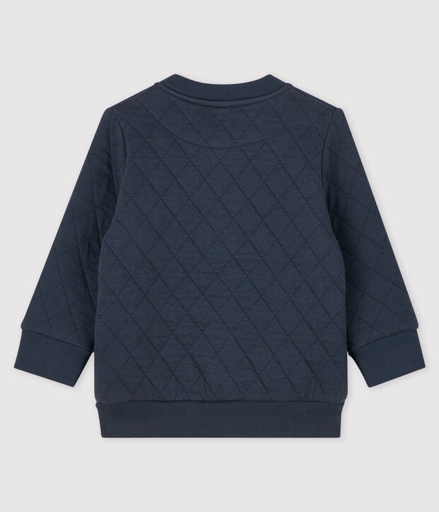 Cardigan en tubique b&eacute;b&eacute;. bleu marine