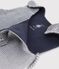 Babytrappelzakje in licht katoen blauw SMOKING/wit MARSHMALLOW