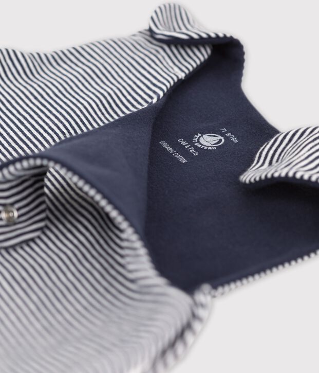 Gestreepte katoenen babyslaapzak TOG 0,5 blauw/wit