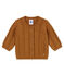 Cardigan en tricot laine et coton torsadé bébé mixte marron BRINDILLE