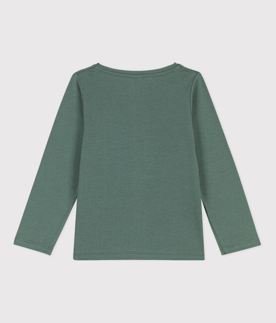 Tee-shirt manches longues en coton enfant fille / garçon vert VALLEE