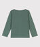 Tee-shirt manches longues en coton enfant fille / garçon vert VALLEE