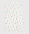 Combinaison courte b&eacute;b&eacute; en coton fleuri blanc MARSHMALLOW/blanc MULTICO