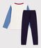 Katoenen kinderpyjama met brandweermanmotiefje blauw/multicouleur
