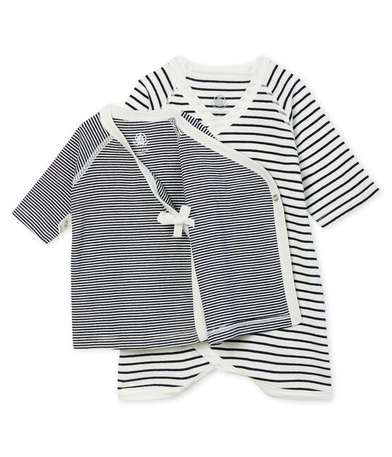 Set kimonorompertje en brassière baby van gebreide stof variante 1