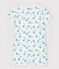 Katoenen playsuit met dolfijnen voor baby's wit MARSHMALLOW/wit MULTICO