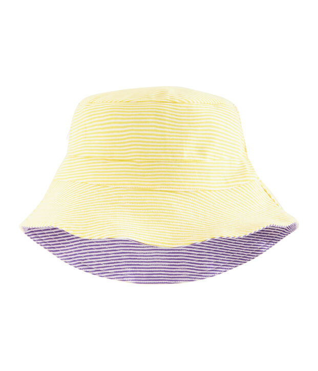 Tweezijdig draagbare bob dames wit/purper/geel