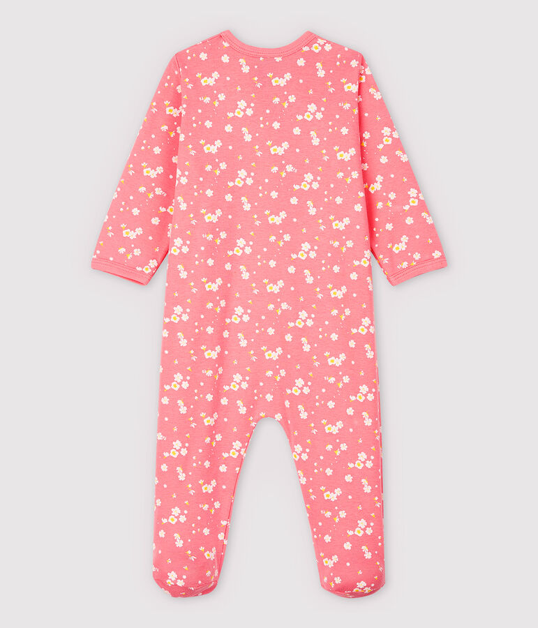 Katoenen babypyjama met kersenbloesem voor baby's roze/multicouleur