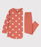 Chemise de nuit et legging cœur petite fille en molleton et en coton BRANDY/ AVALANCHE