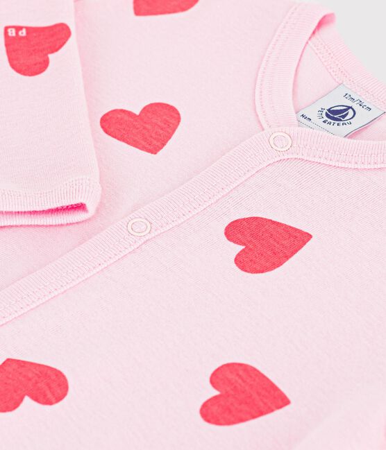 Katoenen babypyjama zonder voetjes met hartjesprint MARQUISE/ PEACHY
