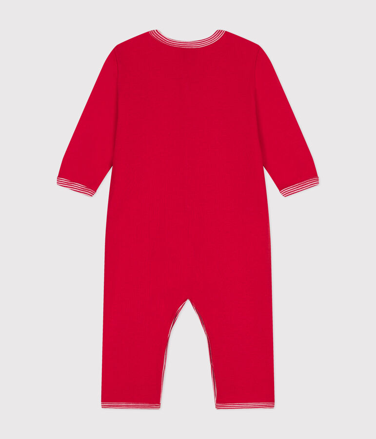 Katoenen babypyjama zonder voetjes rood