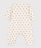 Bodyjama sans pieds imprimé bébé en coton blanc MARSHMALLOW/ ECUREUIL