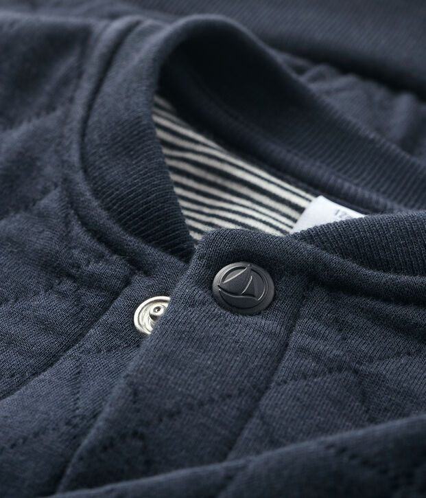 Cardigan en tubique b&eacute;b&eacute;. bleu marine