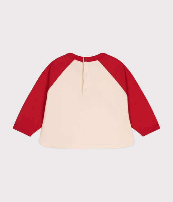 Sweatshirt van dunne fleece voor baby's rood AVALANCHE/ AURORA