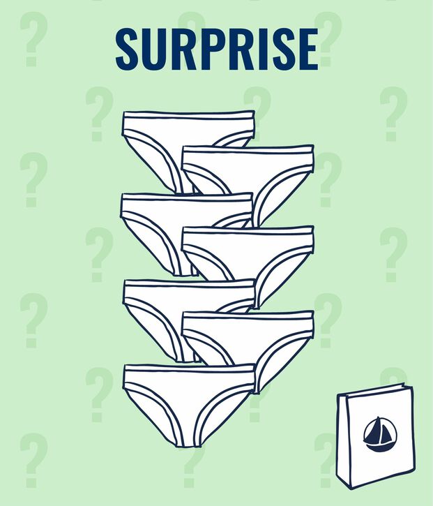 Verrassingssetje met zeven onderbroekjes voor dames multicouleur