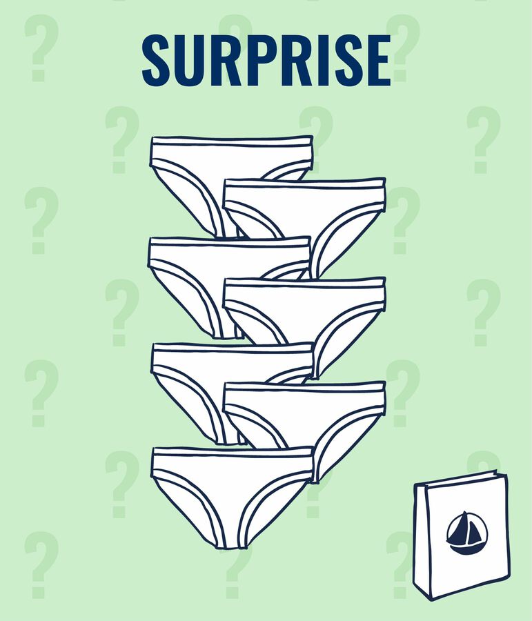 Verrassingssetje met zeven onderbroekjes voor dames multicouleur