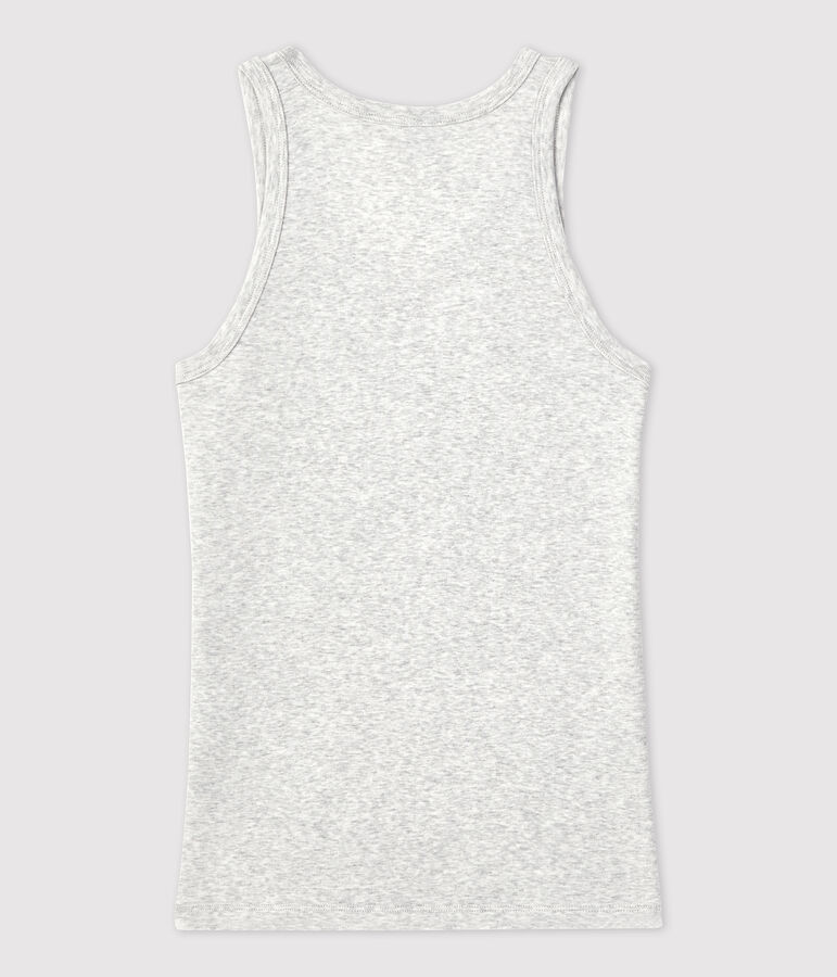 Iconische tanktop in katoen grijs BELUGA CHINE