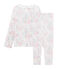 Pyjama meisje van tubic wit MARSHMALLOW/wit MULTICO
